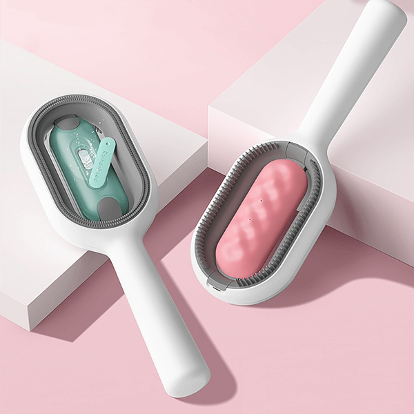 2-in-1 Haustierpflegekamm mit Wassertank