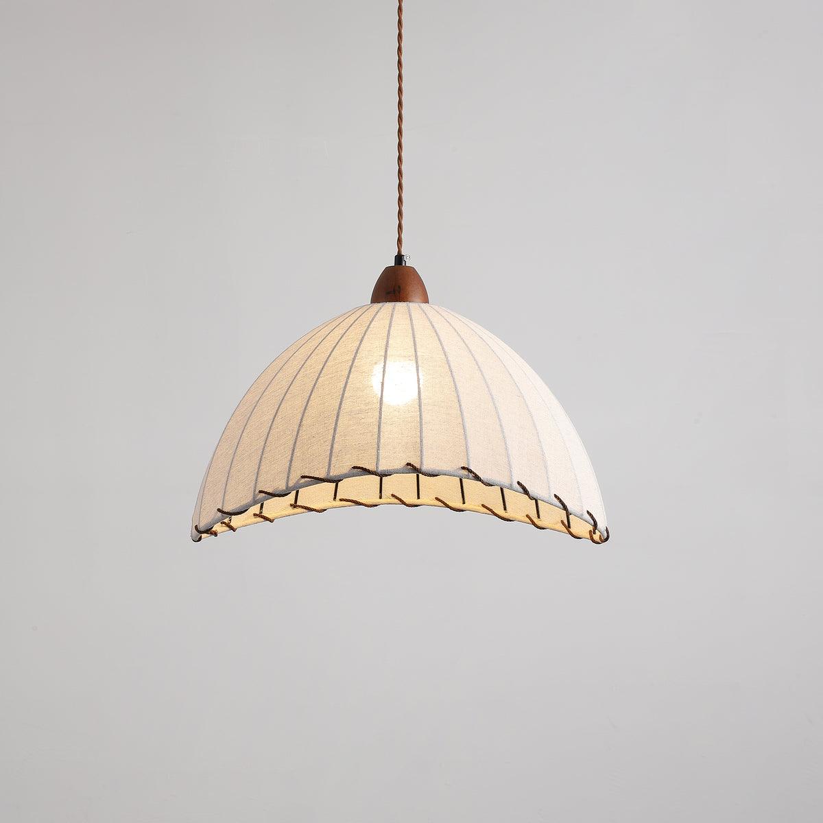Holz & Stoff Hängeleuchte