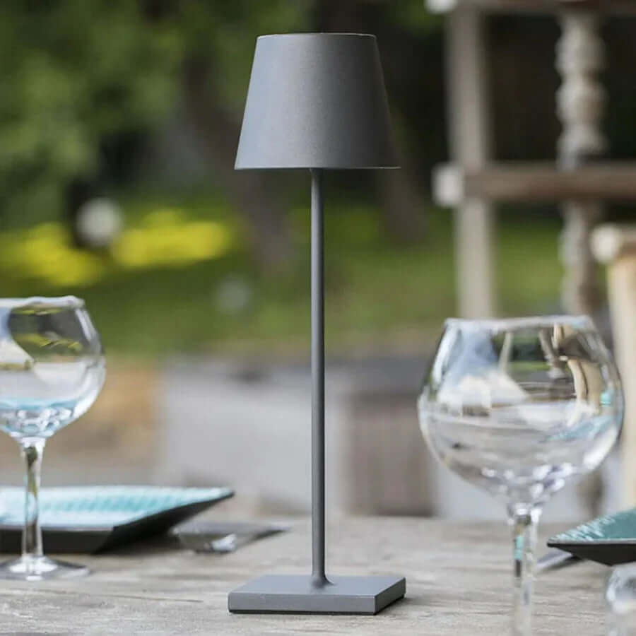 Dimmbare LED Tischleuchte, 38cm, Akku & Touch
