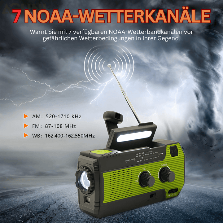 Tragbares Notfallradio Solar Kurbel Radio Powerbank