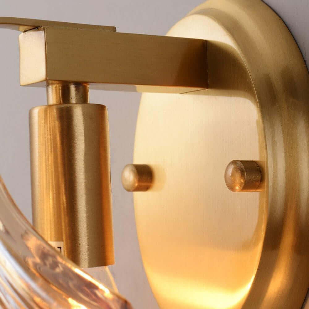 Applique murale coquillage en laiton et verre