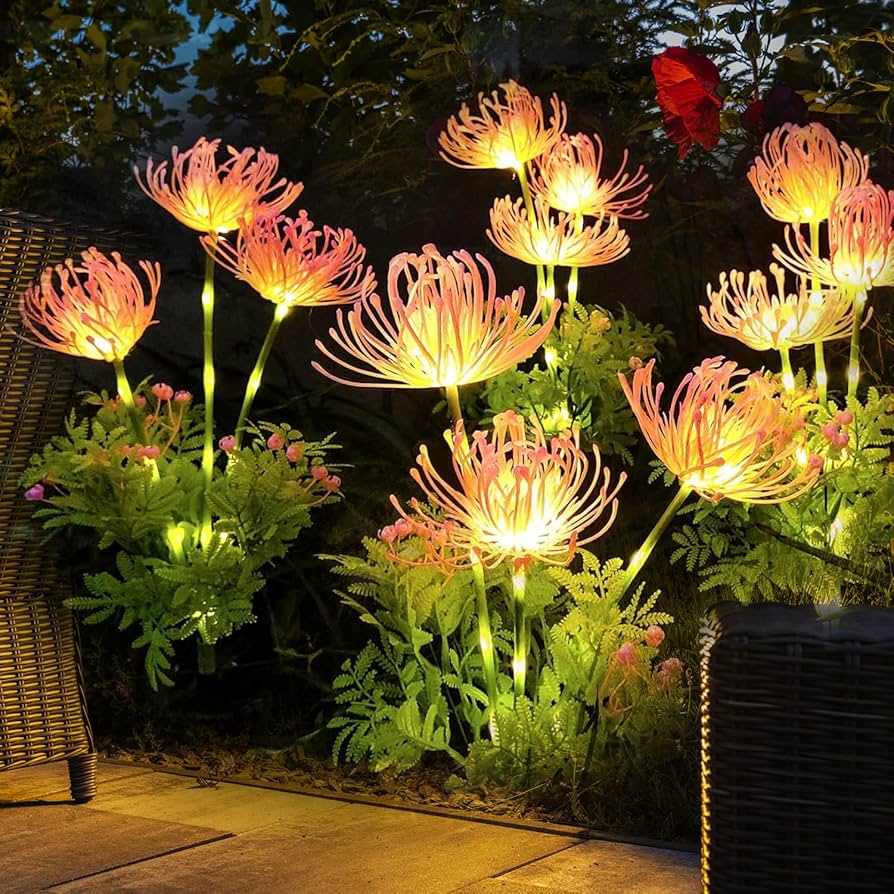 Lampe LED décorative en forme de fleur 75 cm