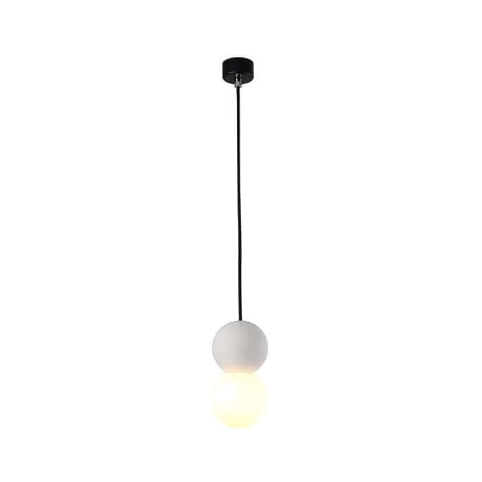 Lampe suspendue design en ciment et verre