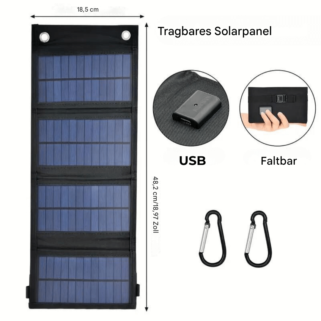 Chargeur solaire pliable 12W - panneau solaire