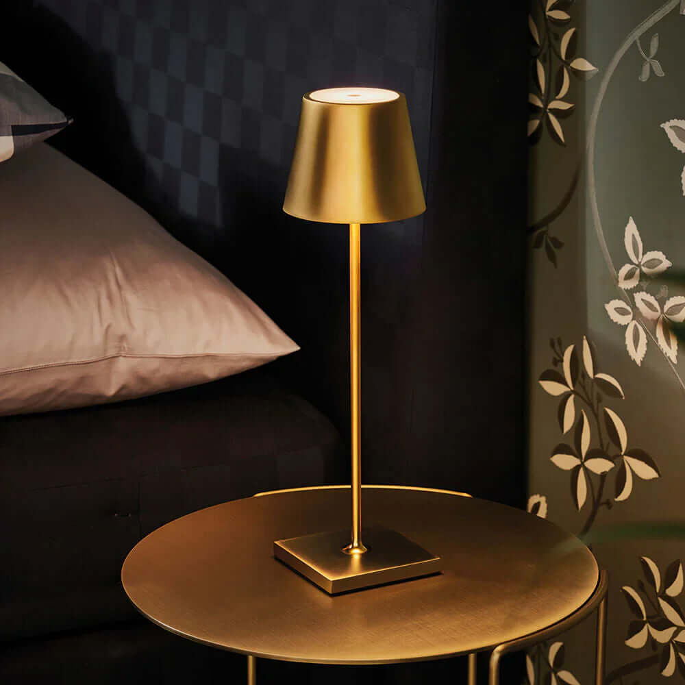Dimmbare LED Tischleuchte, 38cm, Akku & Touch