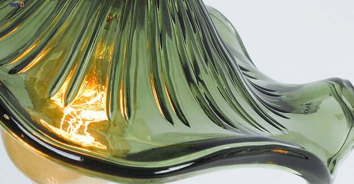 Suspension LED, vitrail et cuivre - Design moderne