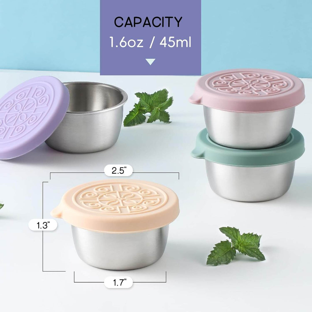 Tasses à sauce en acier inoxydable anti-fuites