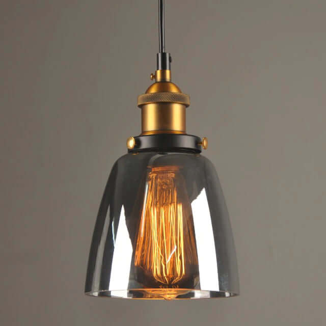 Lampe suspendue en verre cristal de conception cylindrique