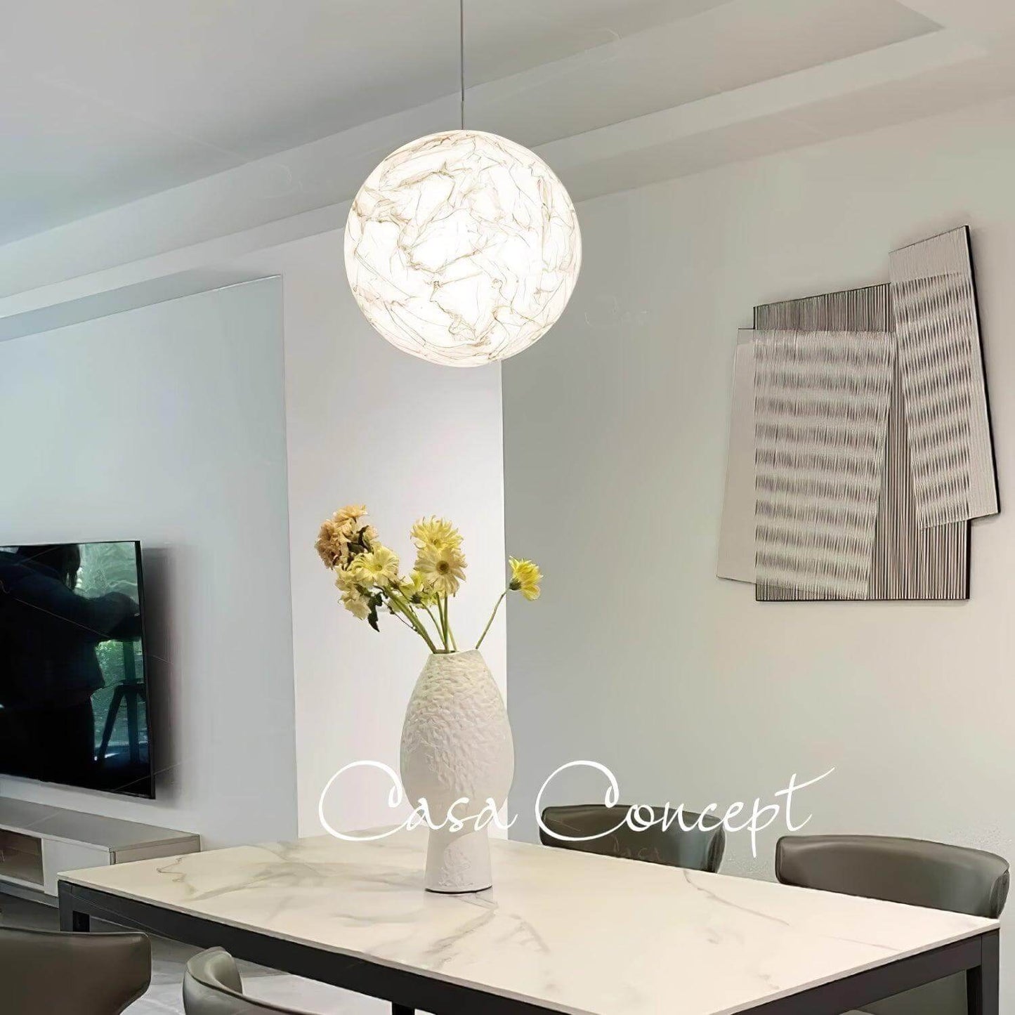 Mondseiden Pendelleuchte - Modernes Design