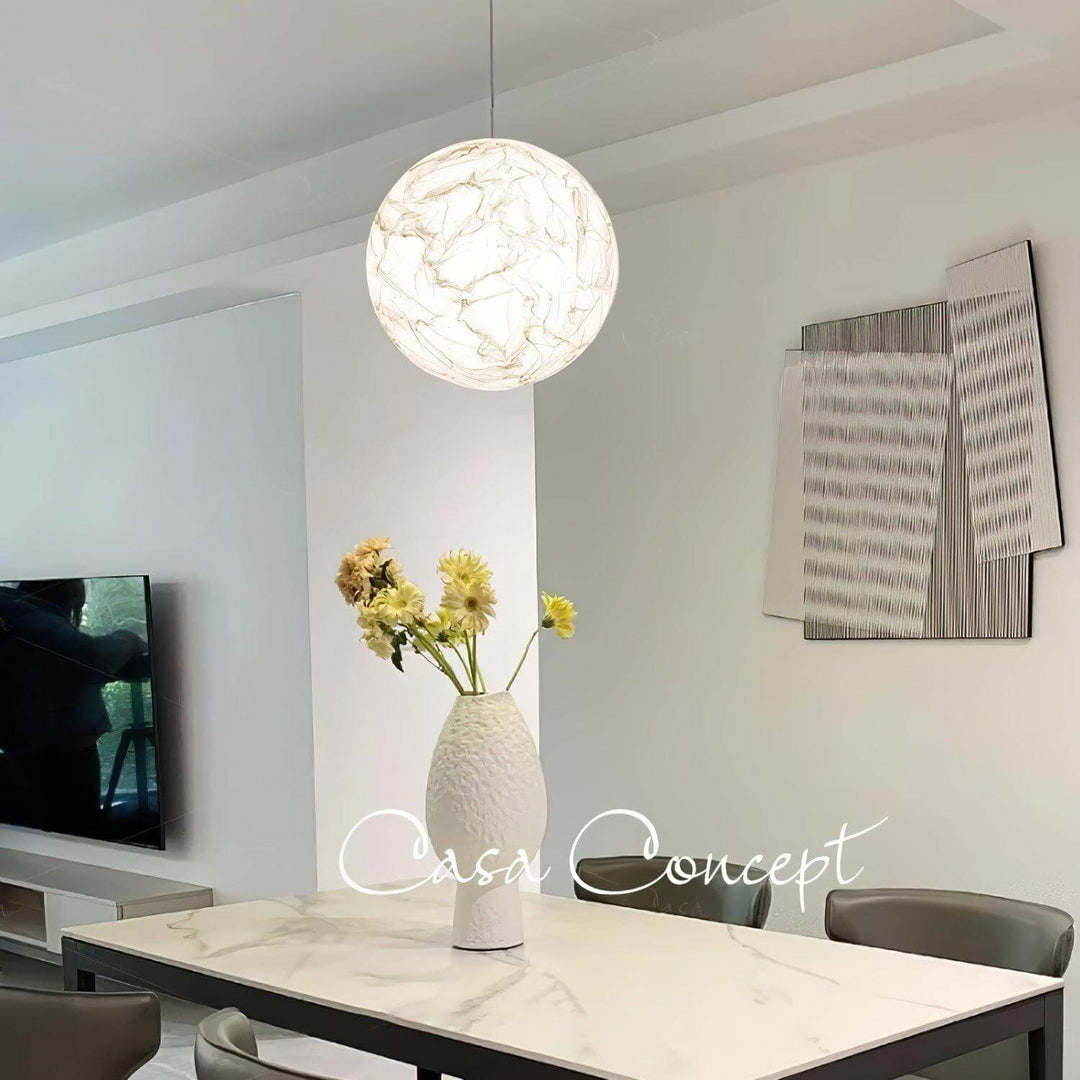 Suspension en soie Moon - design moderne