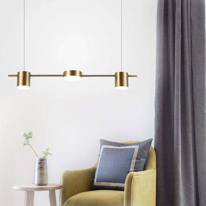 Suspension LED moderne en aluminium au design tambour