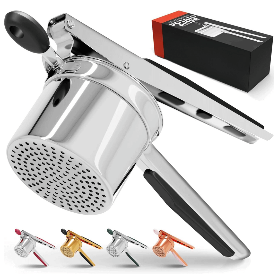 Schwerer Edelstahl Kartoffelstampfer für perfektes Püree