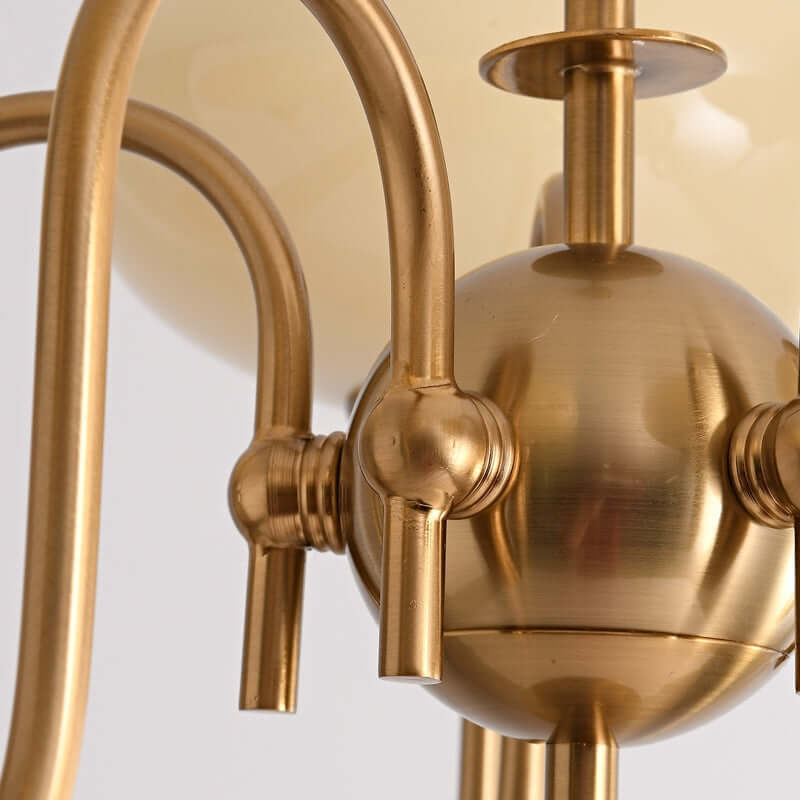 Lustre en verre kaki couleur crème