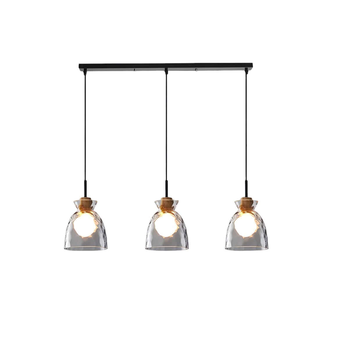 Moderner Glas-Kronleuchter, 1/3 Köpfe