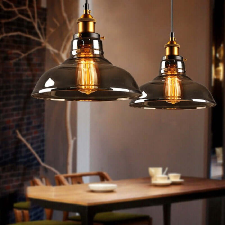 Lampe suspendue en verre cristal de conception cylindrique