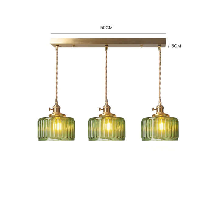 Lampe suspendue élégante en verre cristal vintage
