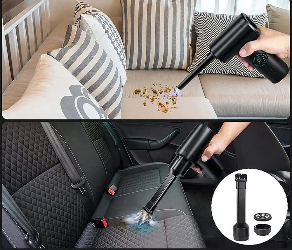 2-in-1 Akku Druckluftreiniger & Staubsauger mit LED