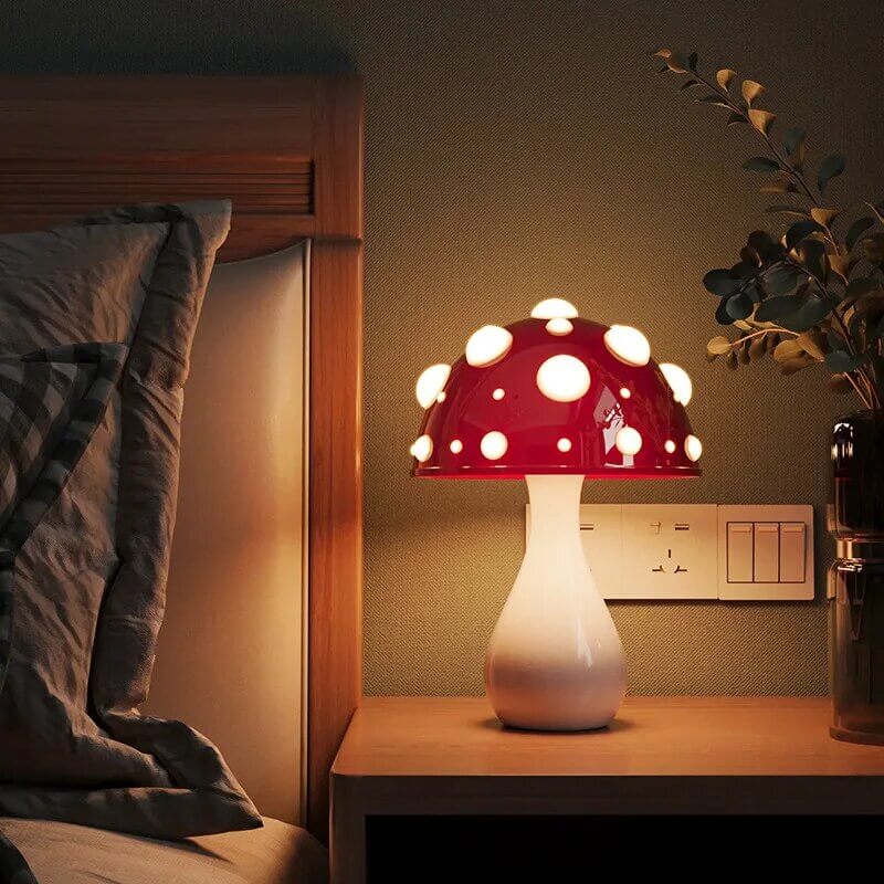 Lampe de table LED design champignon