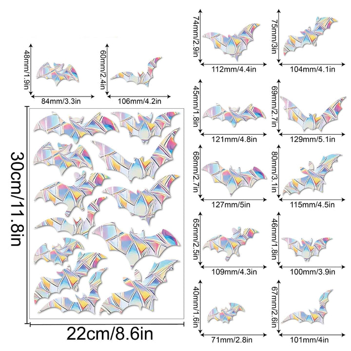 Décoration de fenêtre arc-en-ciel - autocollante, colorée, décorative