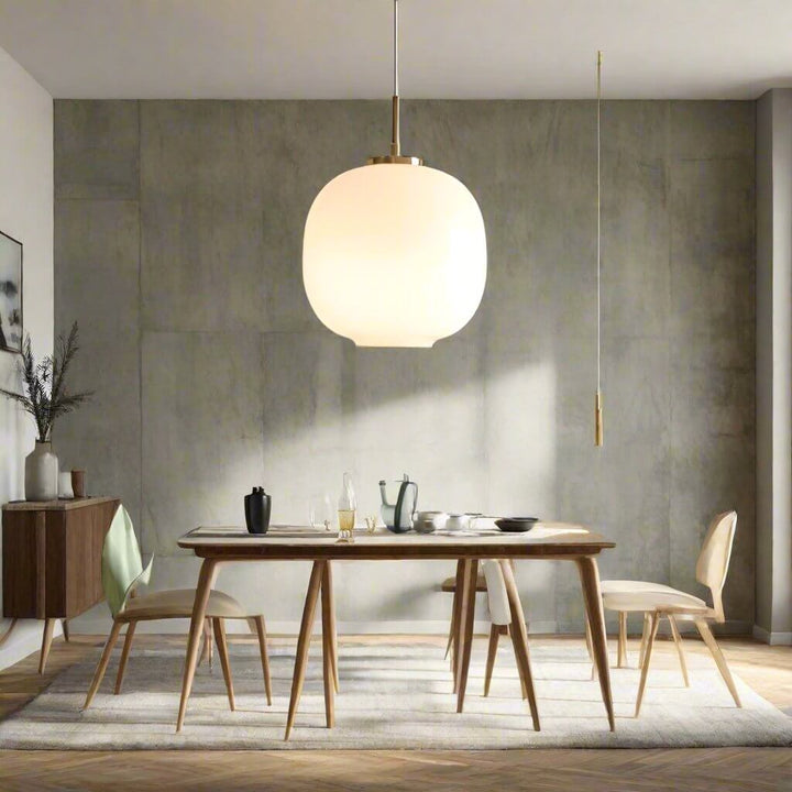 Suspension scandinave en verre opale