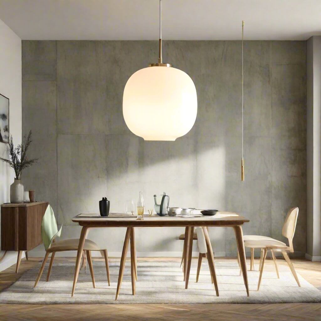 Suspension scandinave en verre opale