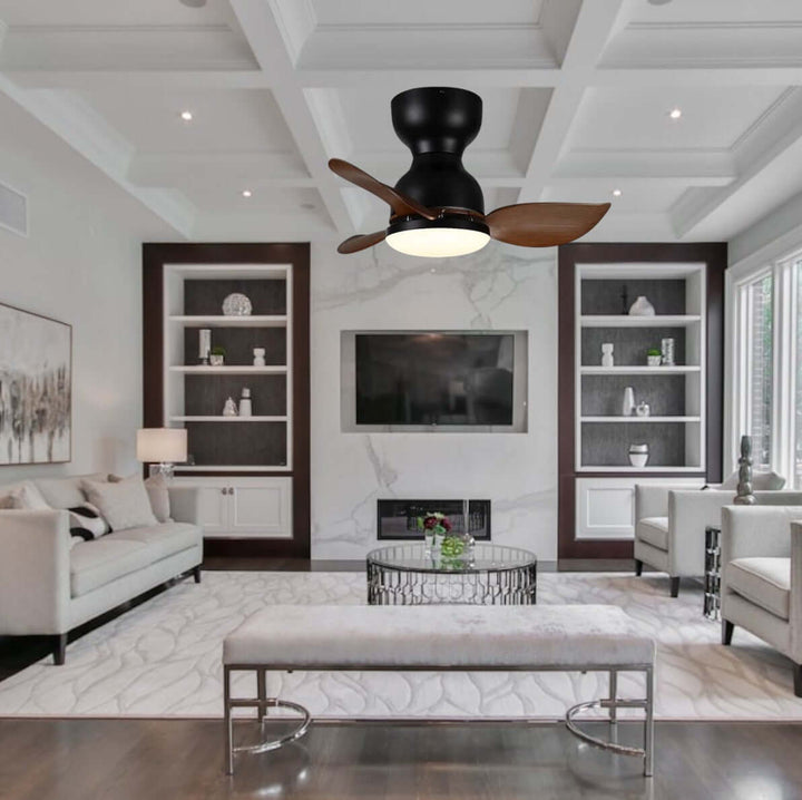 Ventilateur de plafond moderne de 46 cm avec lumière LED