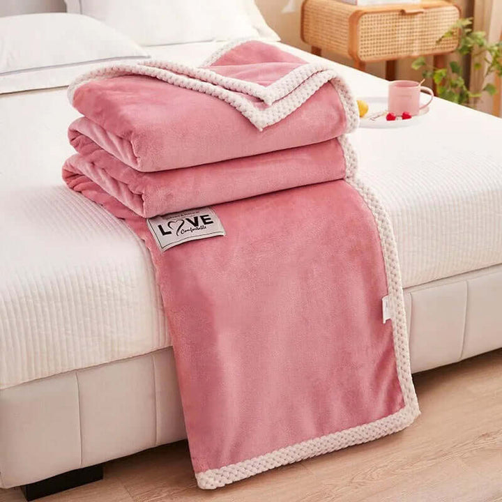 Kuschelige Rosa Flanell-Fleece-Decke