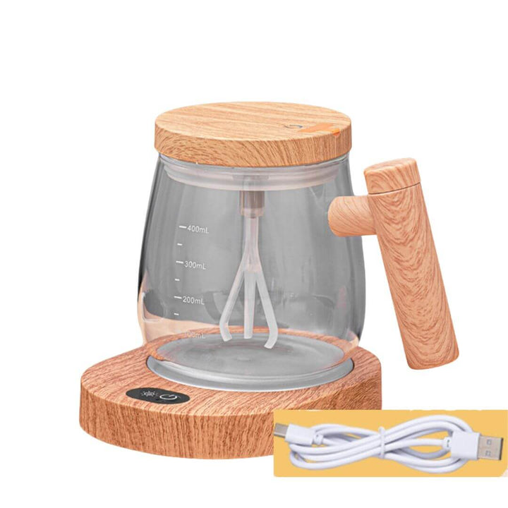 Handmixer Tasse aus Holz - 2-in-1 Smoothie Mixer
