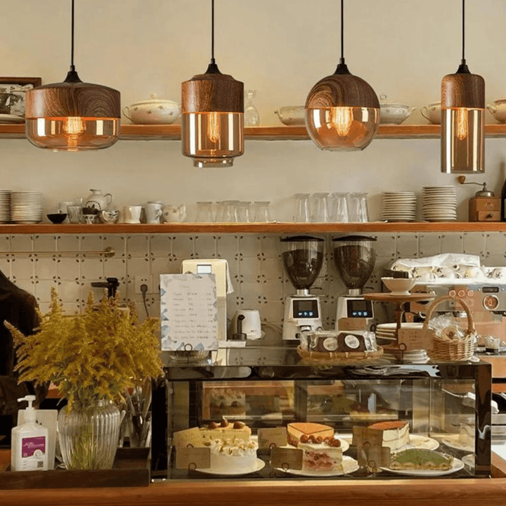 Plafonnier scandinave en bois