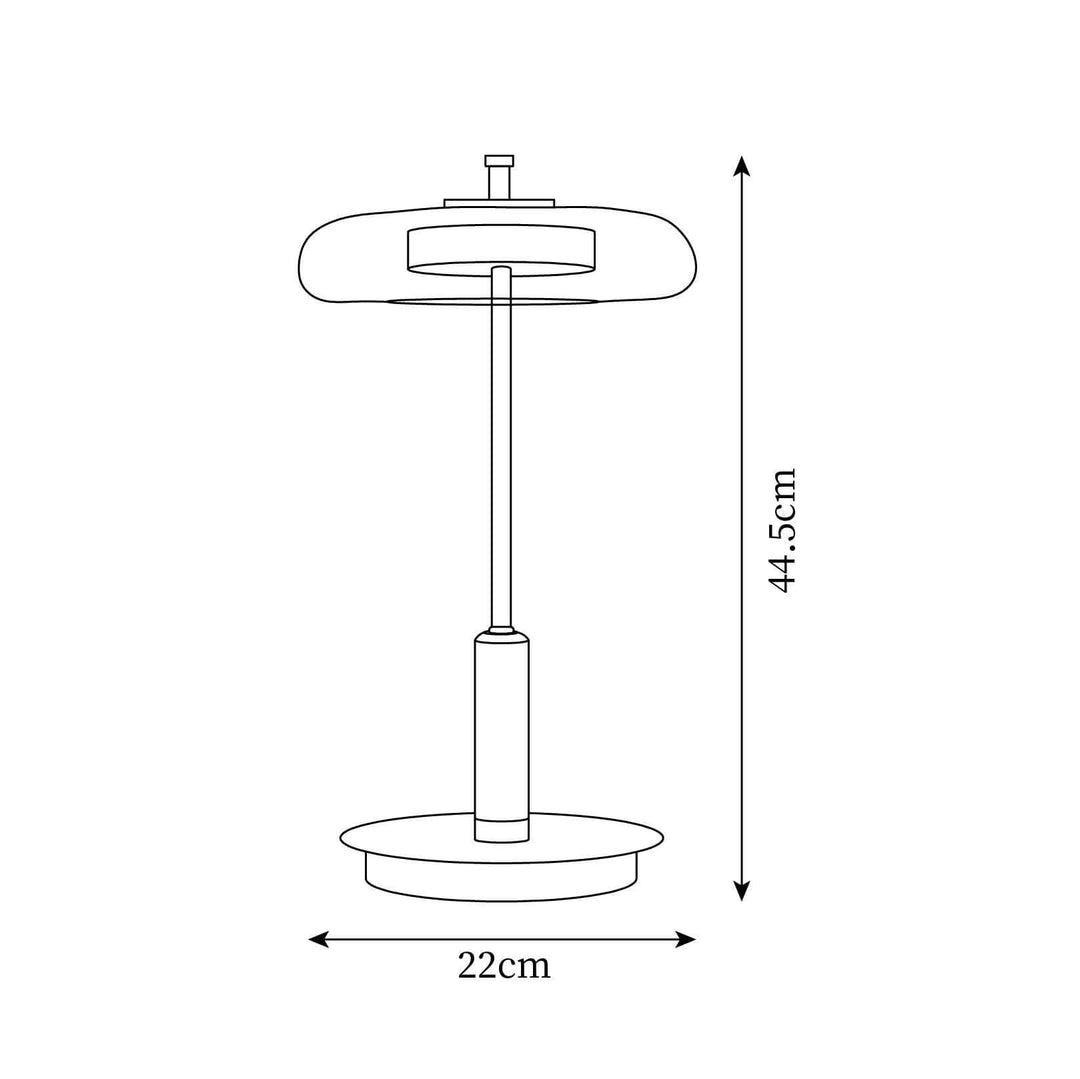 Designer Tischleuchte Modern Glas Holz Metall