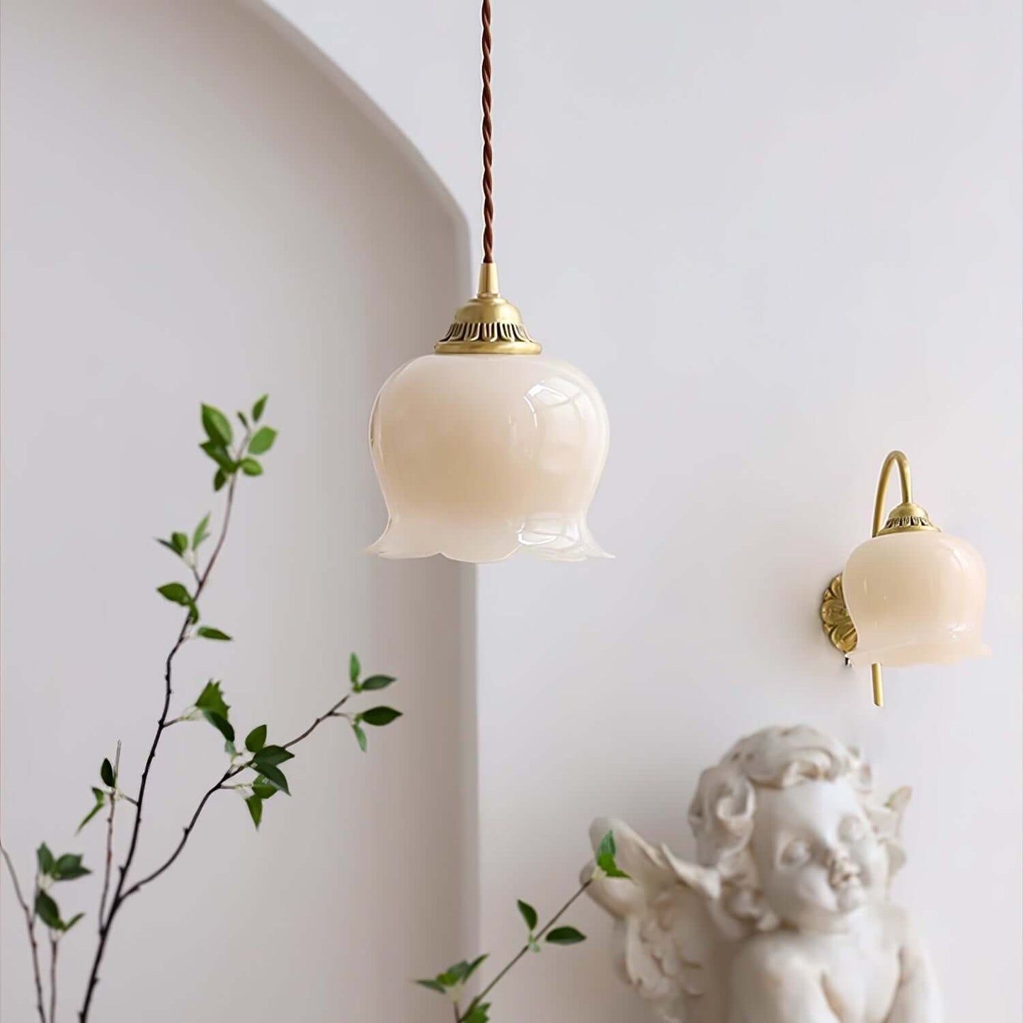 Blüten-Pendelleuchte - 14cm Durchmesser