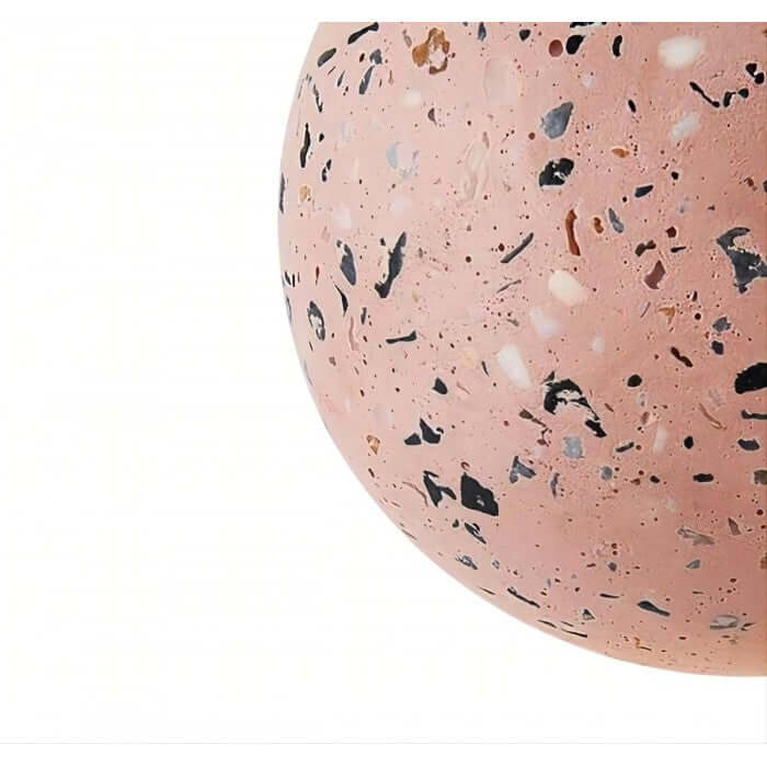 Lampe suspendue design en ciment et verre