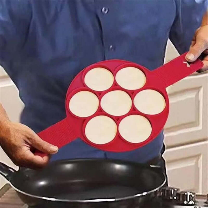 Poêle à crêpes antiadhésive en silicone 7 pièces