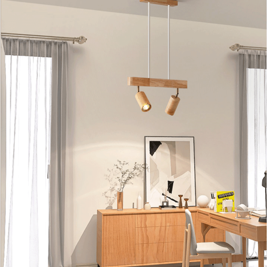 Spot de plafond orientable en bois EcoLux
