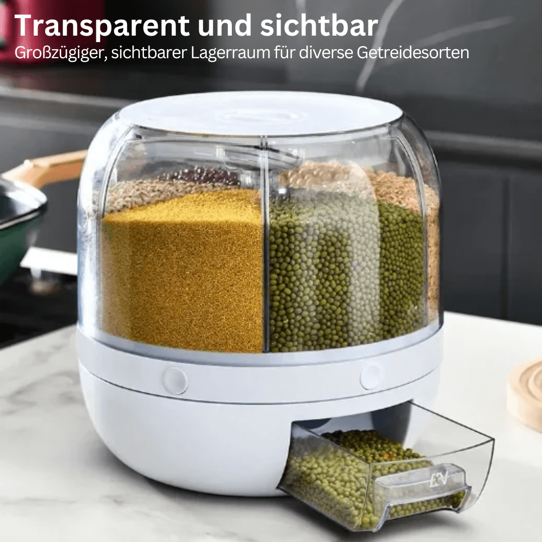 6-Fach Getreidespender, 360° drehbar, luftdicht