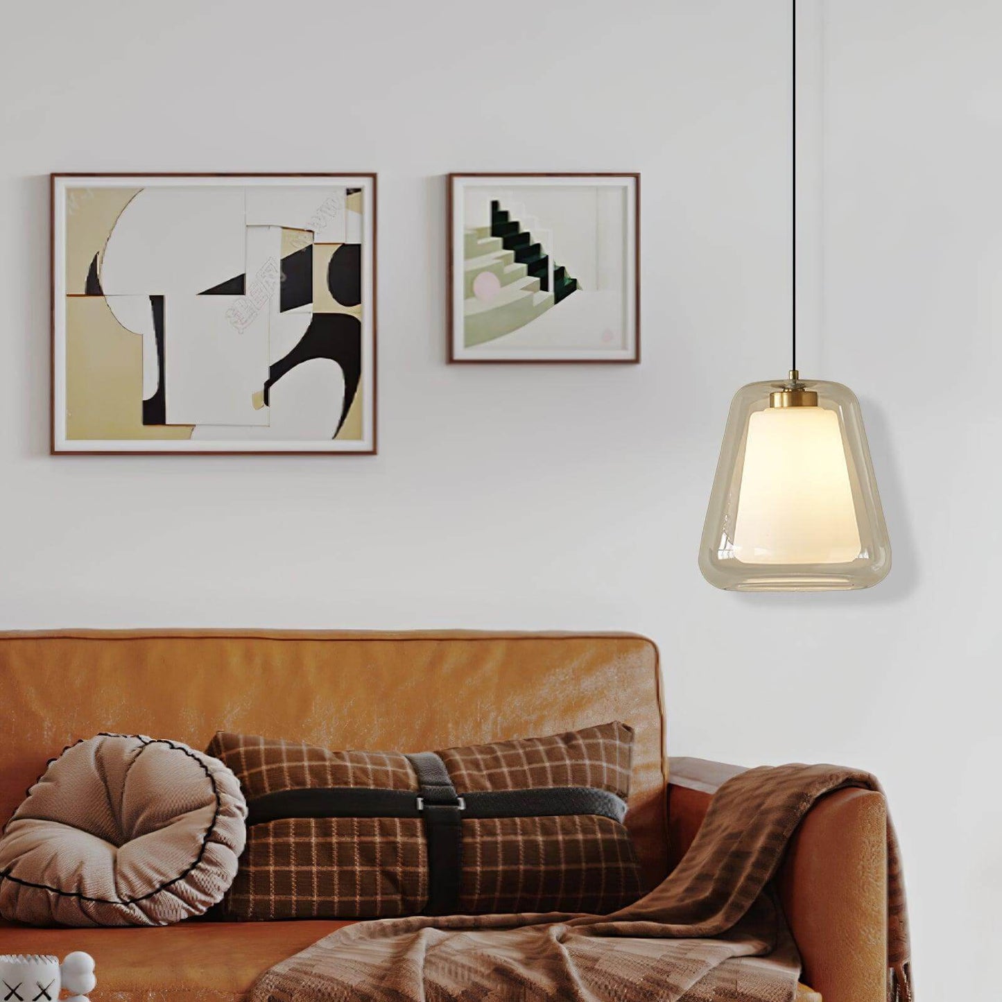Moderne Glas-Pendelleuchte