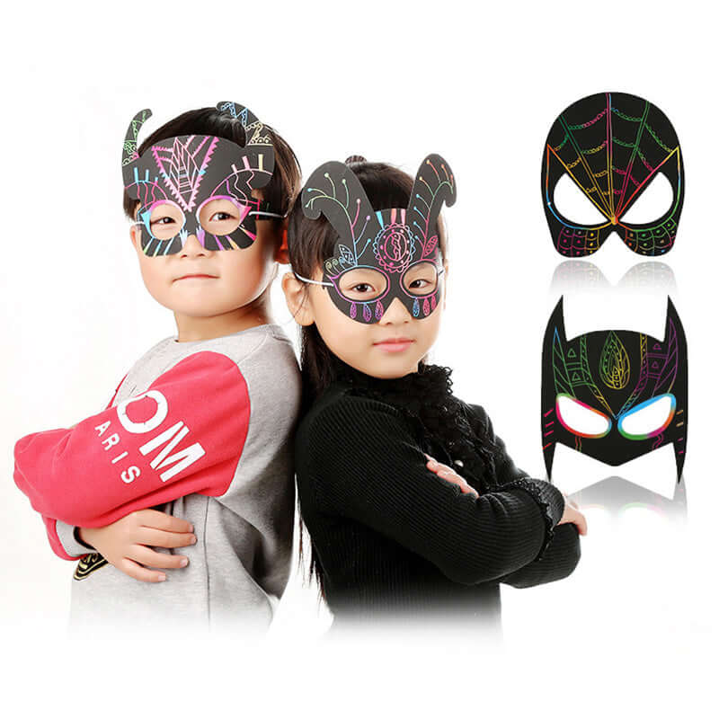 Regenbogen Kratzbilder Set - Kreativ Set mit 50 Karten