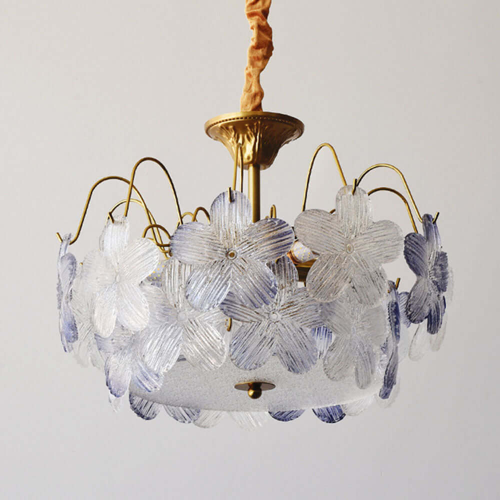 Vintage Buntglas Kronleuchter