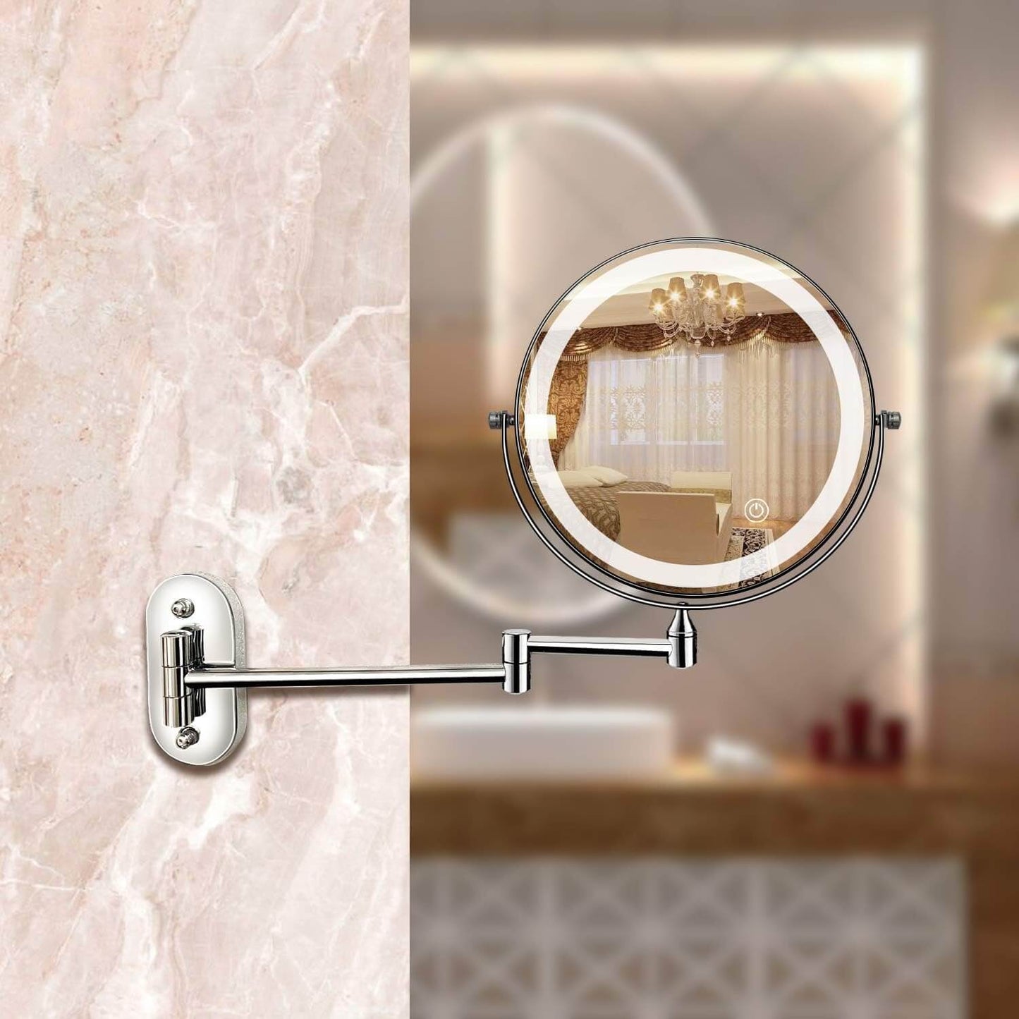 Miroir cosmétique LED rechargeable