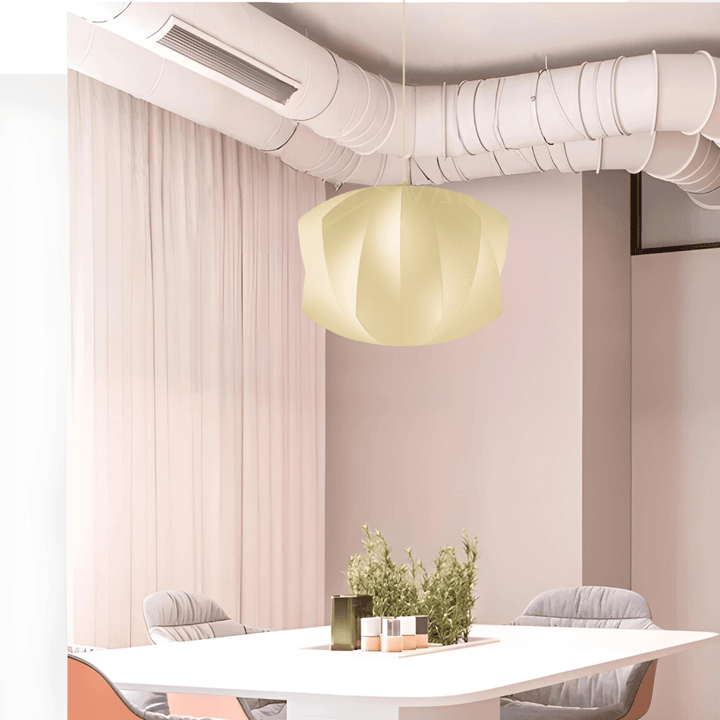 Lampe à suspension moderne design en demi-bois