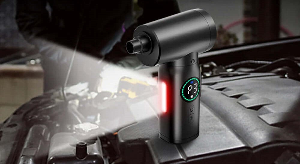 2-in-1 Akku Druckluftreiniger & Staubsauger mit LED