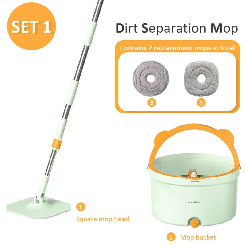 Rotierender Wischmopp mit Eimer - SpinMop