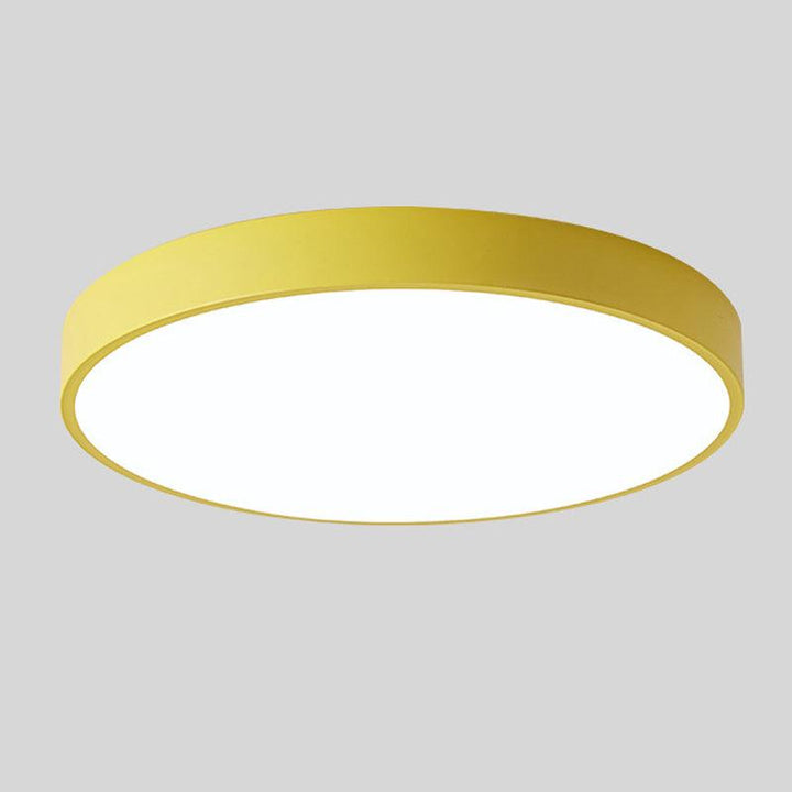 Plafonnier LED rond en bois moderne