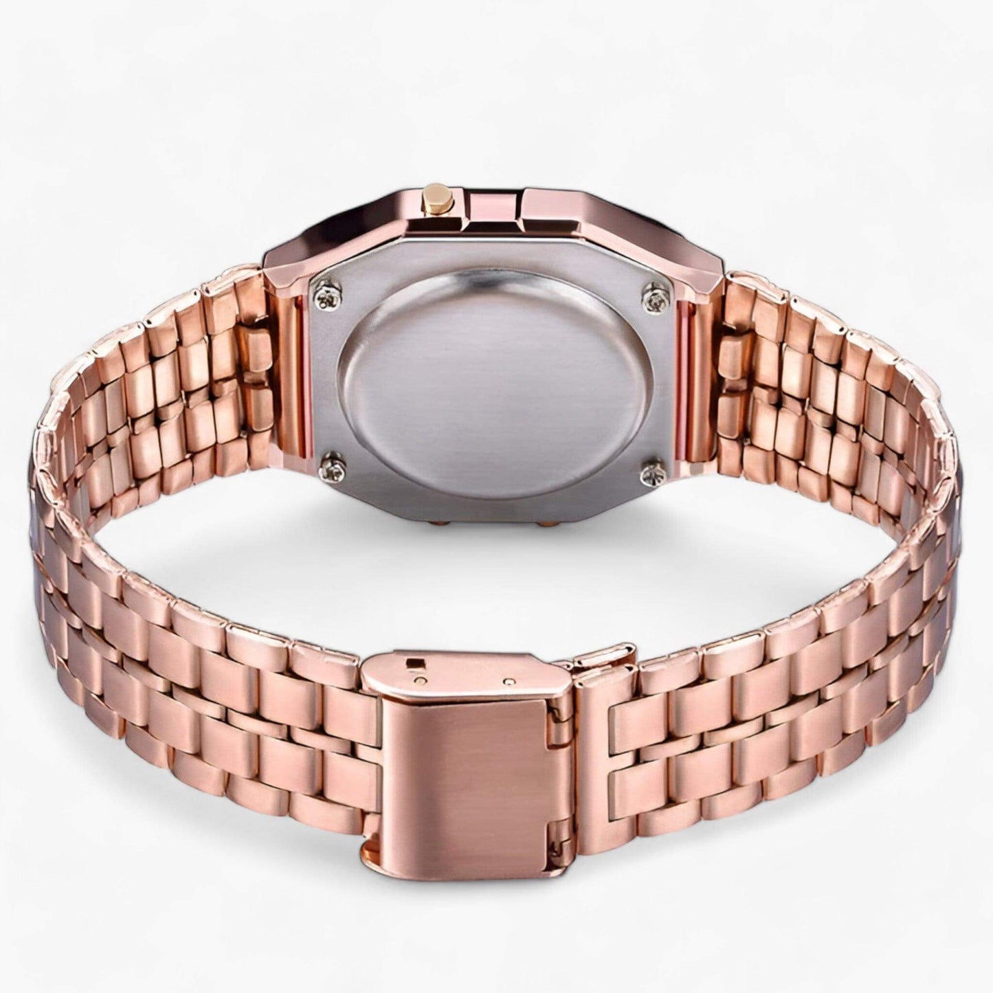 Digitale Armbanduhr mit eckigem Zifferblatt