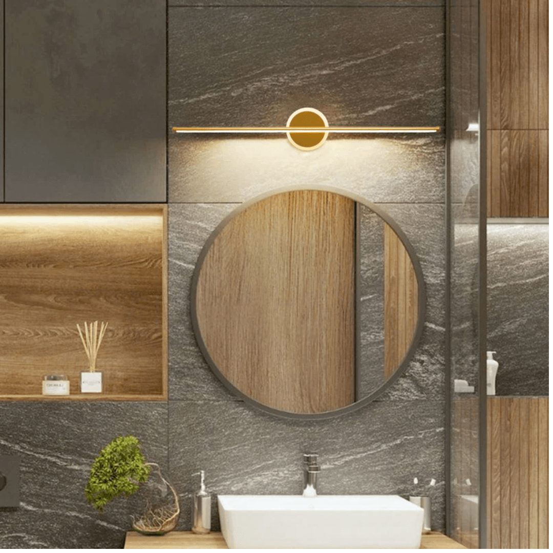 Applique murale LED moderne noir-doré 3 couleurs de lumière