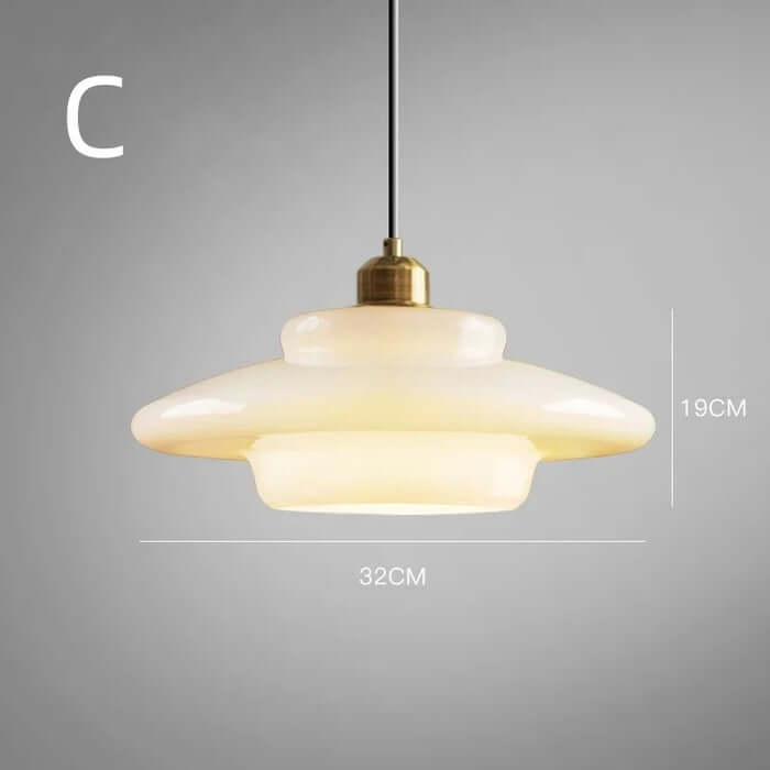 Lampe à suspension élégante en verre blanc