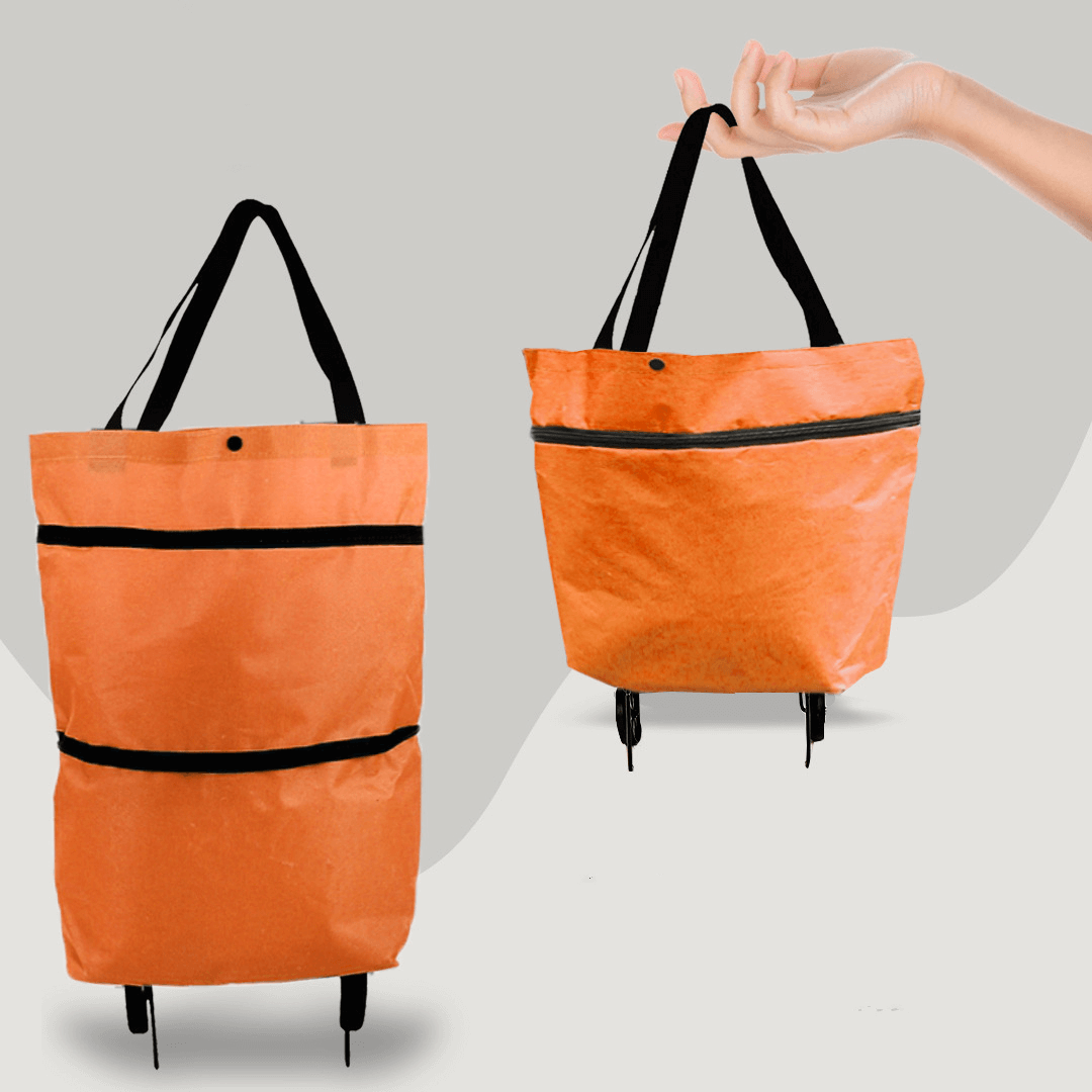 2-in-1 Einkaufstasche mit Rollen, 30 kg Tragkraft