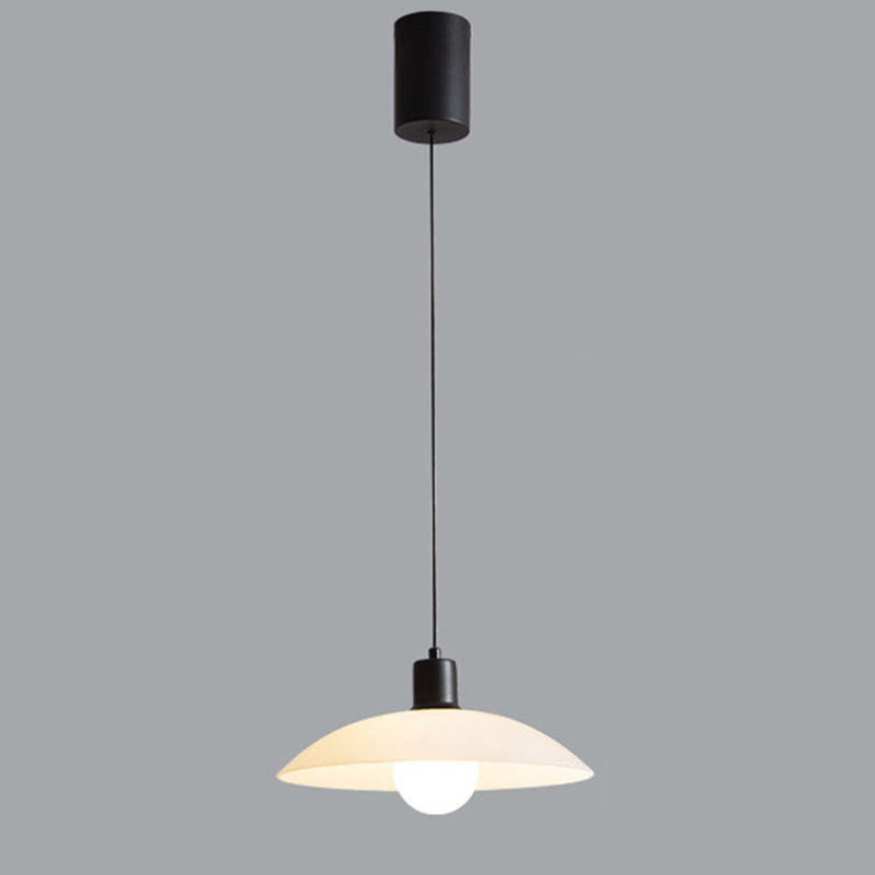 Minimalistische Pendelleuchte Weißglas