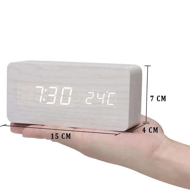 Digitaler Holz-Wecker mit LED & Sprachsteuerung