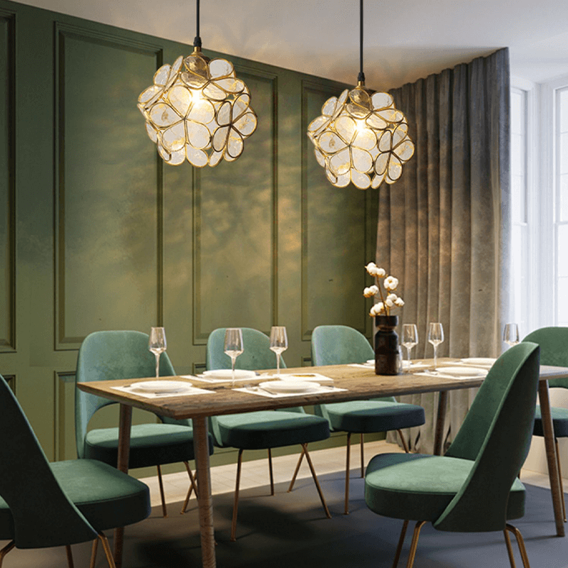 Suspension fleur en verre moderne nordique